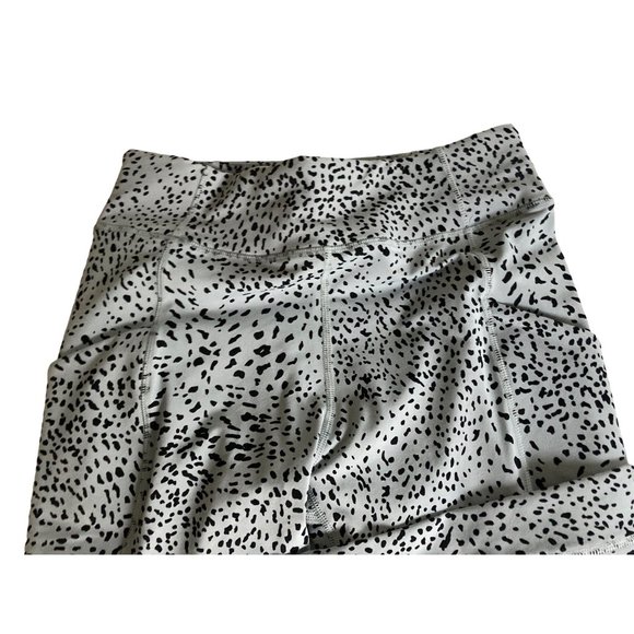Monrow Movement Legging Bluish Grey &  Black Animal Print Pockets Large - Picture 5 of 7